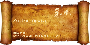 Zeller Appia névjegykártya